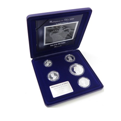 2000 Masterpieces in Silver Five Coin Collection